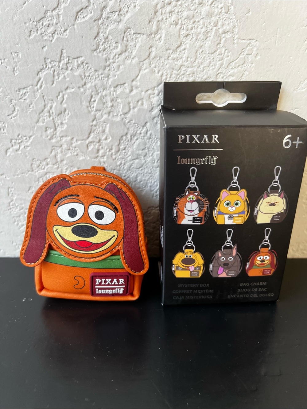 Loungefly Disney Pixar Dogs & Cats Mini Backpack Keychain Charm - Slinky Dog